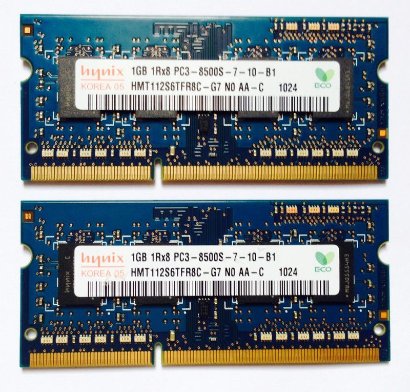Bán 2 x 1GB DDR3 dành cho máy Macbook Pro, Macmini (tháo từ máy Mac)