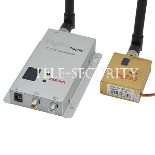 CCTV Wireless 1.2GHz 8 Channel 800mW AV Video Audio Transmitter