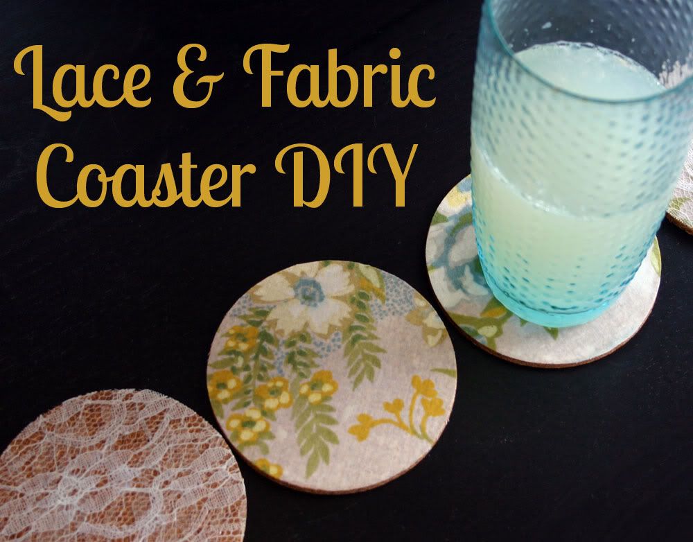 Lace and Fabric Coaster DIY